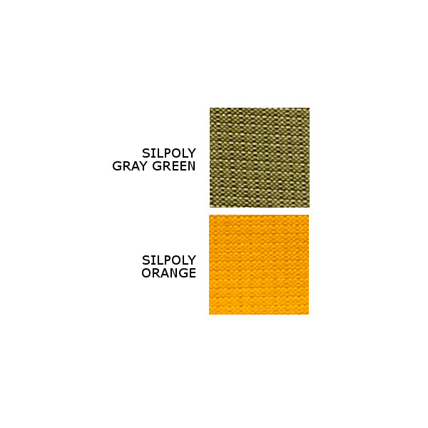 Images showing MLD Poncho Colors 2023: SilPoly in Grey Green and SilPoly in Orange Citrus