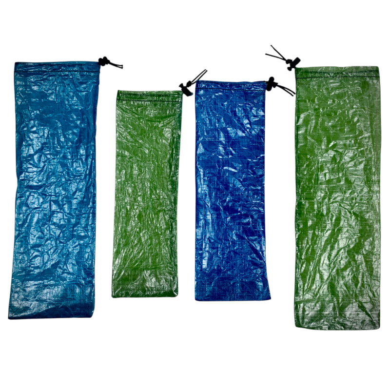 DCF Set Cinch Sack: 2 Large and 2 Small Mixed Green and Blue