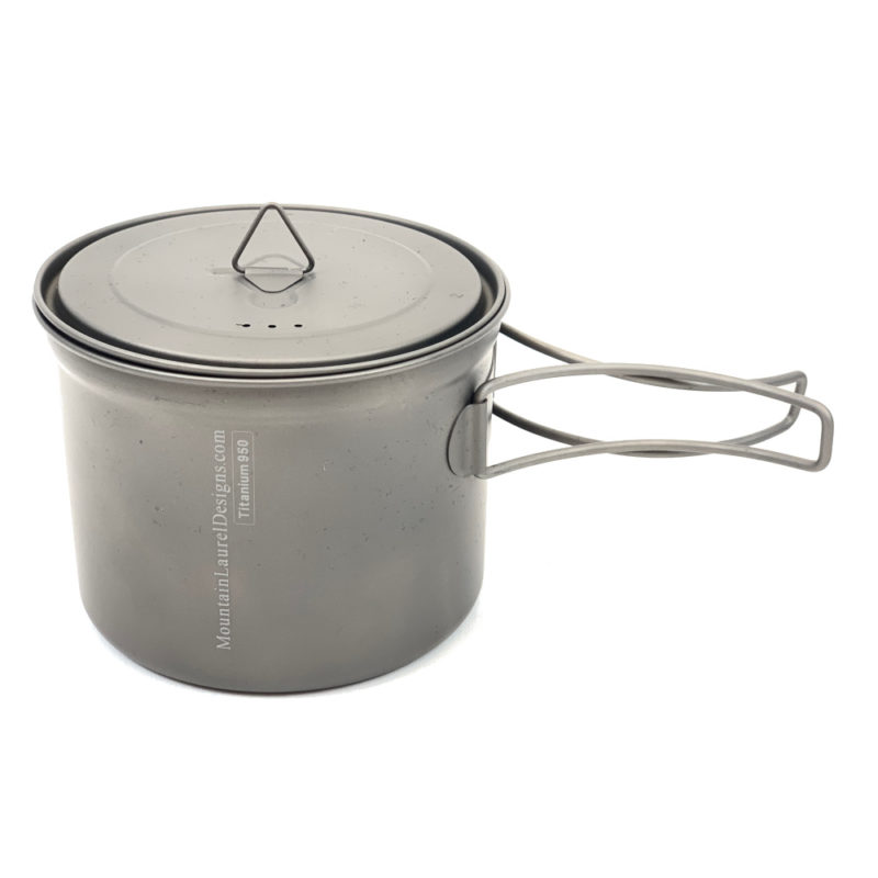 950 ml Titanium Pot with Handles Out