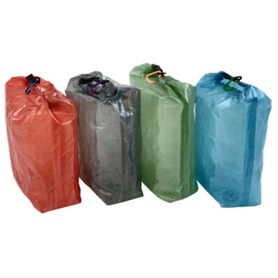 DCF Food Bag Colors: Red, Grey, Green, Blue