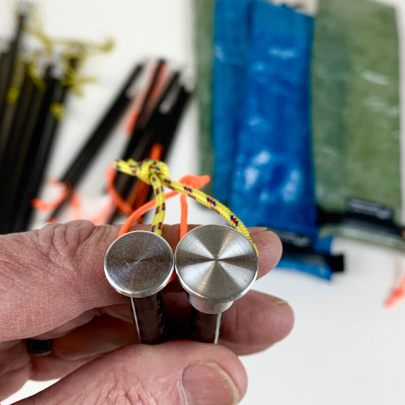 An up close of the heads of the Nail Stakes